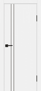 Товар Межкомнатная дверь П-20 ал. молдинг Черный Белый матовый